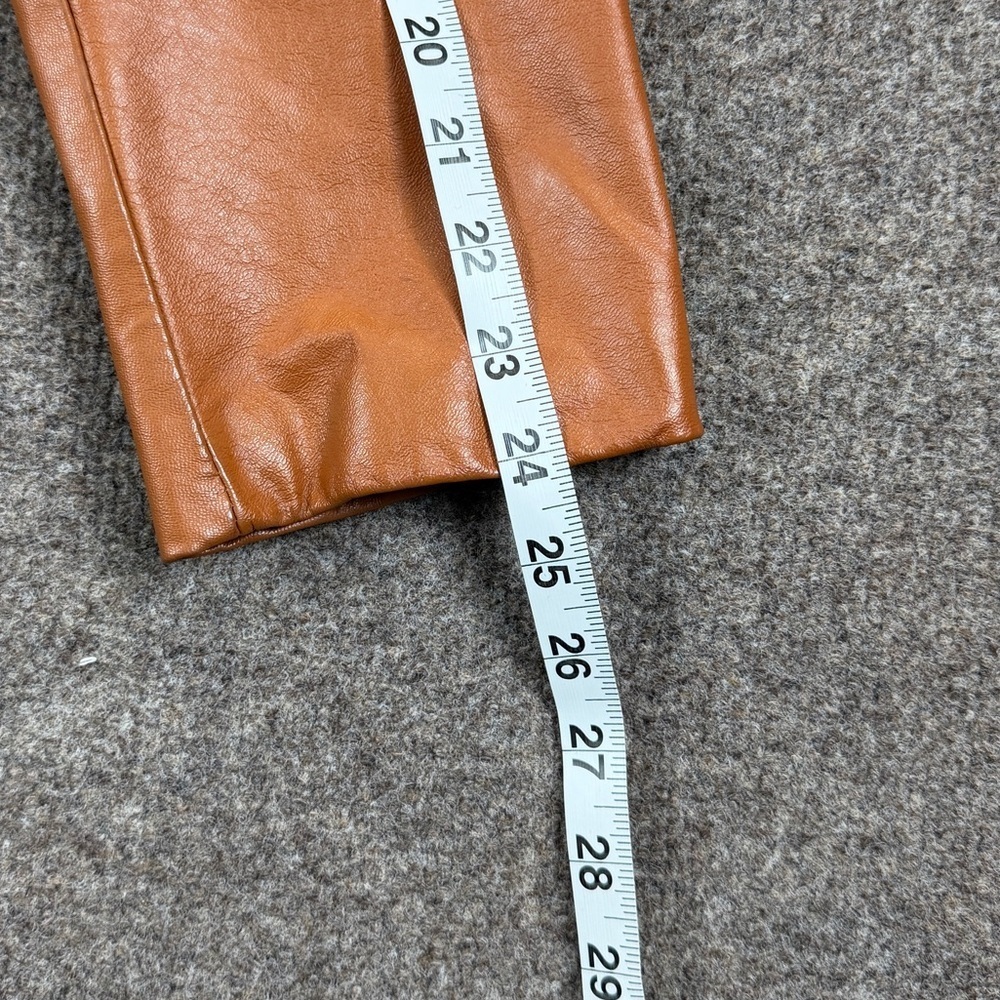 VTG Clipper Mist Genuine Leather Blazer Jacket Women’s L Tan Rust Retro 70s 80s - Picture 9 of 15